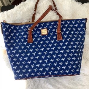 Dooney and Bourke Toronto Blue Jays blue and white tote